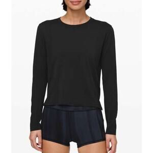 Lululemon Train to Be Long Sleeve Mesh T-Shirt Black Small